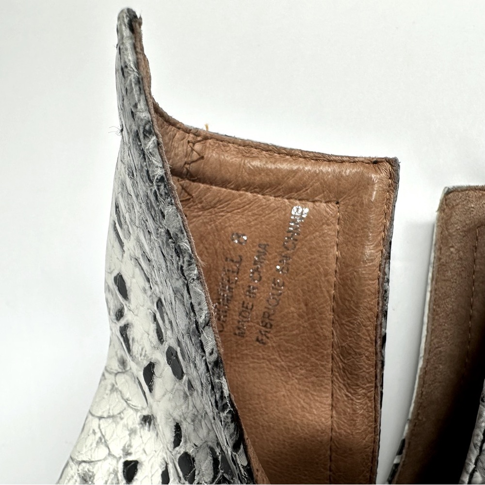 Jeffrey Campbell Cromwell Pointed Snake Python Cut-Out Leather Ankle Booties Sz8 - Picture 8 of 9